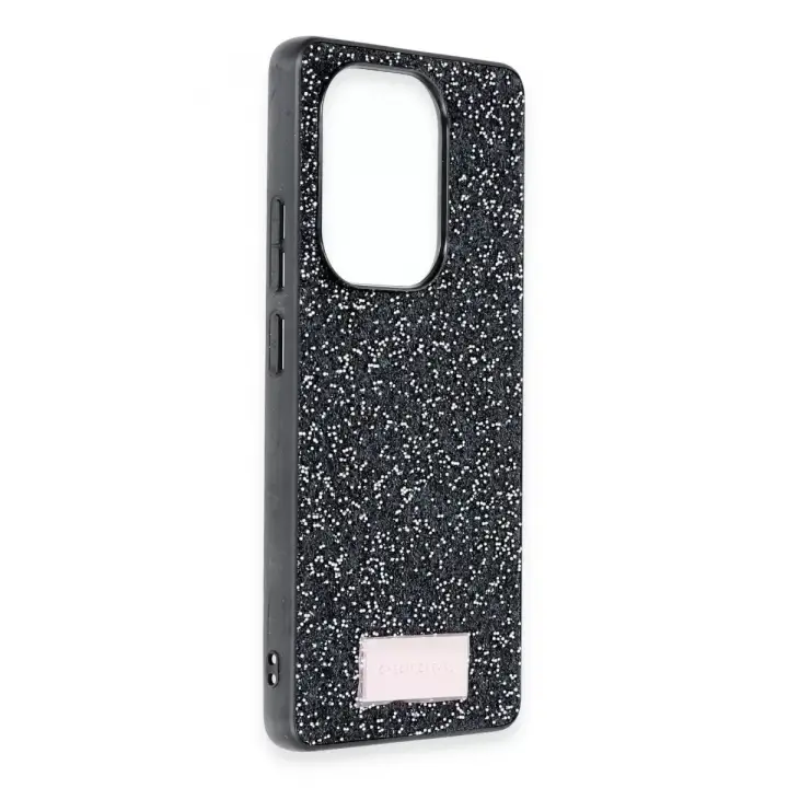 Onegif Xiaomi Redmi Note 13 Pro 4G Bright Simli Kapak - Siyah