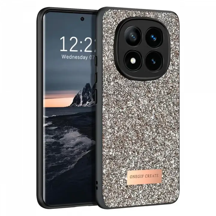 Onegif Xiaomi Redmi Note 14 Pro 4G Bright Simli Kapak - Gold