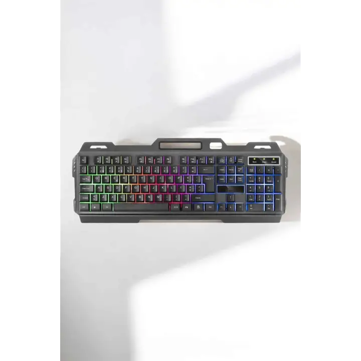 Oyuncu Klavyesi Q Klavye RGB Işıklı Mouse Hediyeli