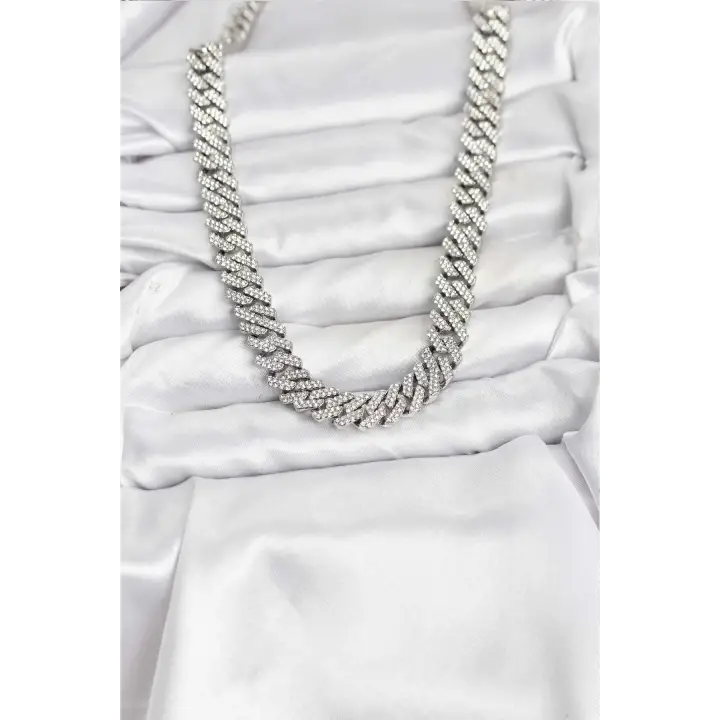 Pirinç Cuba Chain Gurmet Model Kolye