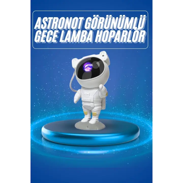 Projeksiyon Astronot Lamba Speaker Sevimli Astronot Bluetooth Hoparlör