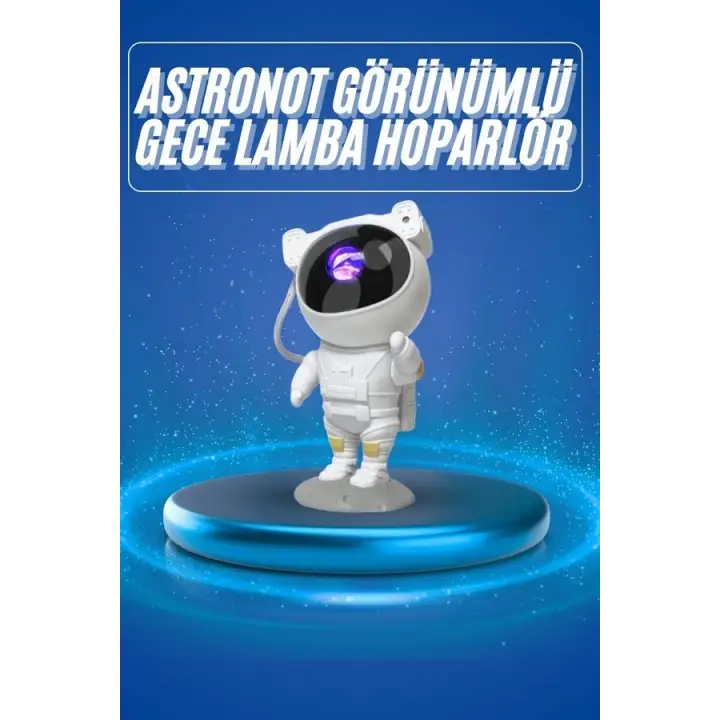 Projeksiyon Astronot Lamba Speaker Sevimli Astronot Bluetooth Hoparlör
