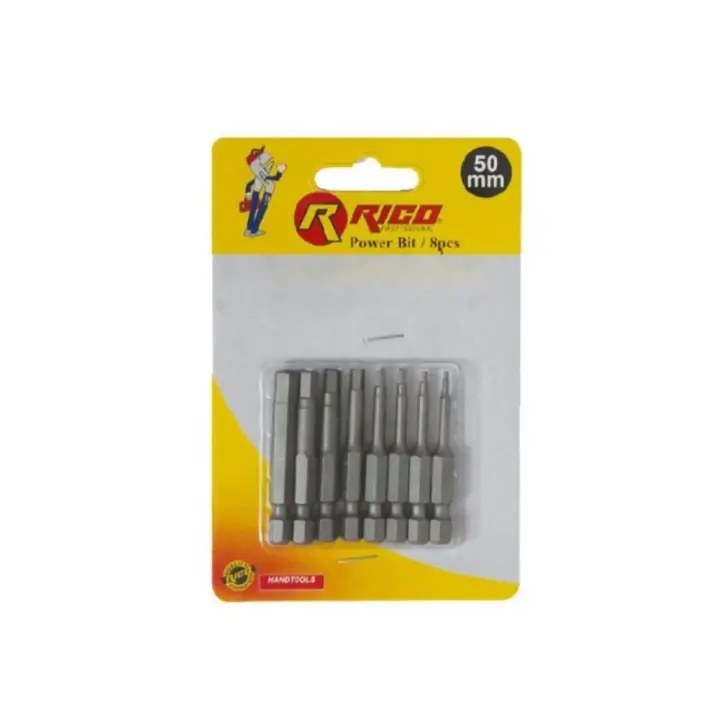 Rıco 005-KK1132 50MM 8 Parça Allen Bits Uç Seti