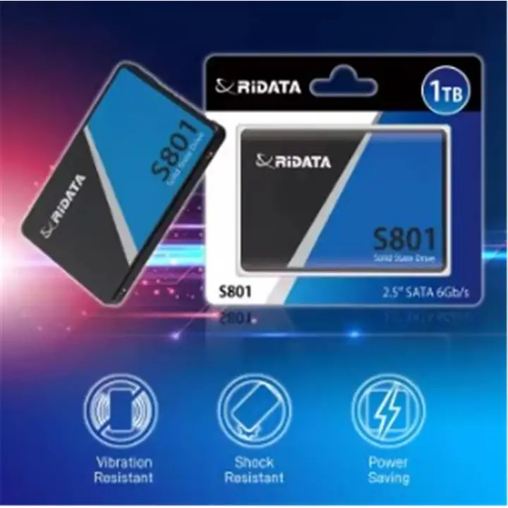 Ridata 1TB Sata III (6Gb-s) S801 Read Up 520MB-s SSD Harddisk