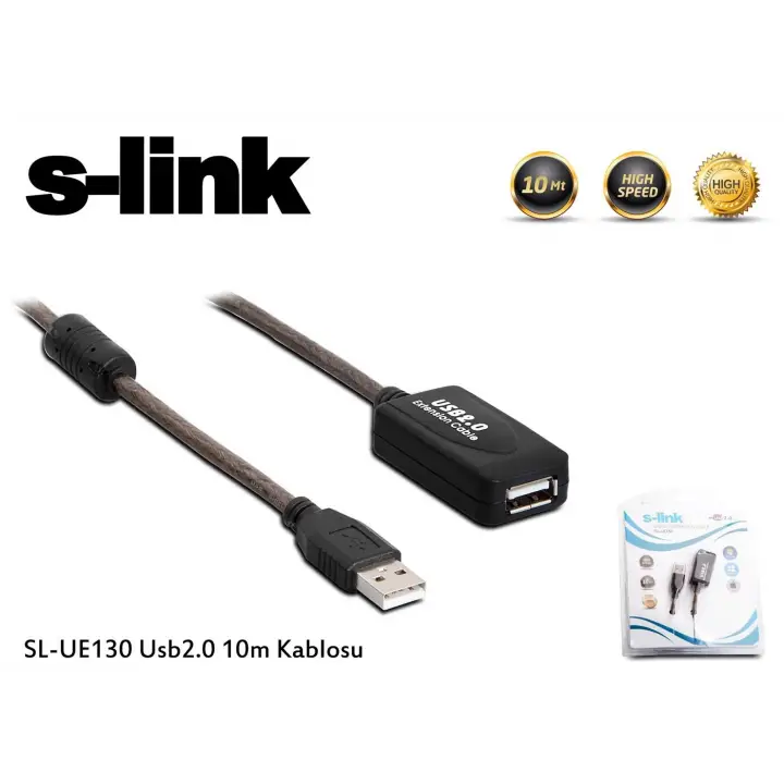 S-link SL-UE130 10mt Usb 2.0 Extender Usb Uzatma Kablosu
