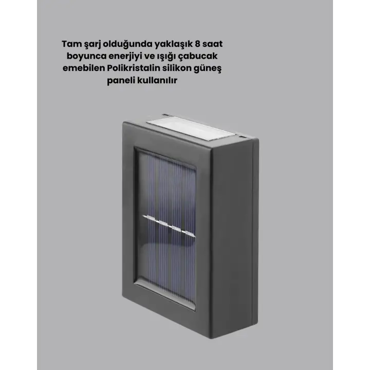 Şeffaf Abajurlu Duvar Tipi Solar Işık