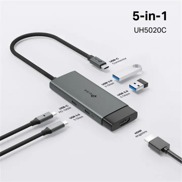 Tp-Link UH5020C USB Type C Docking Station 5 Port ( USB-C PD + USB C + HDMI + USB 3.0 X2 )
