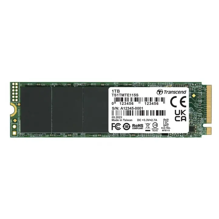 Transcend 1TB 115S 1TB TS1TMTE115S 3200-2000MB-s NVMe M.2 SSD Disk