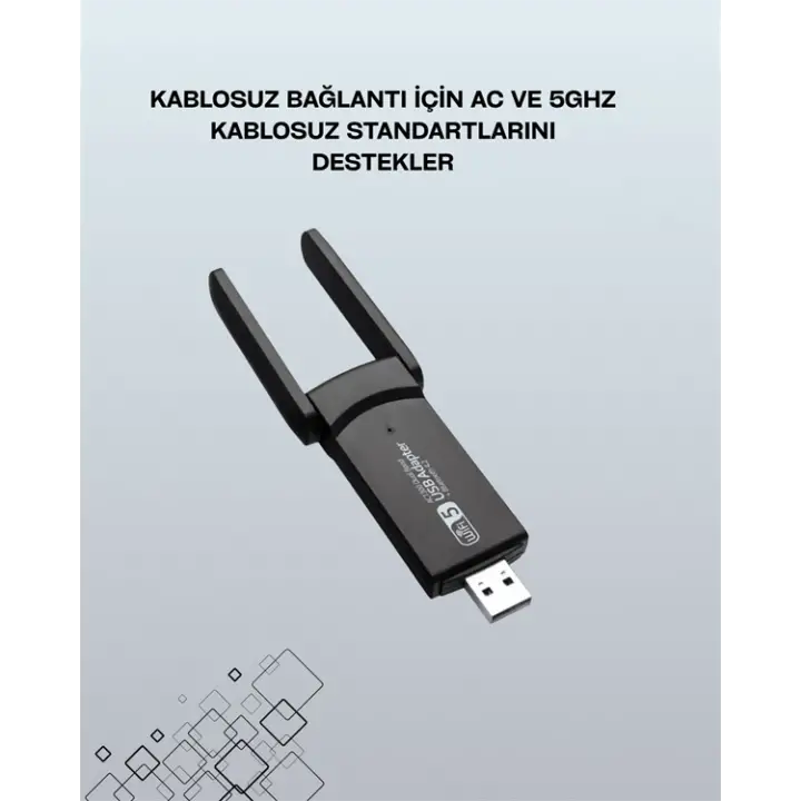 USB 3.0 Wireless Adaptör – 2.4GHz &amp; 5GHz Destekli