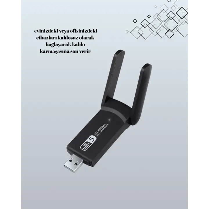 USB WiFi Adaptör – 1200 Mbps Hız
