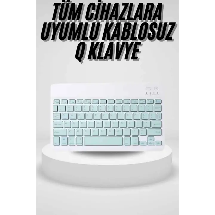Uyumlu Kablosuz Bluetooth Şarj Edilebilir Mini Q Klavye
