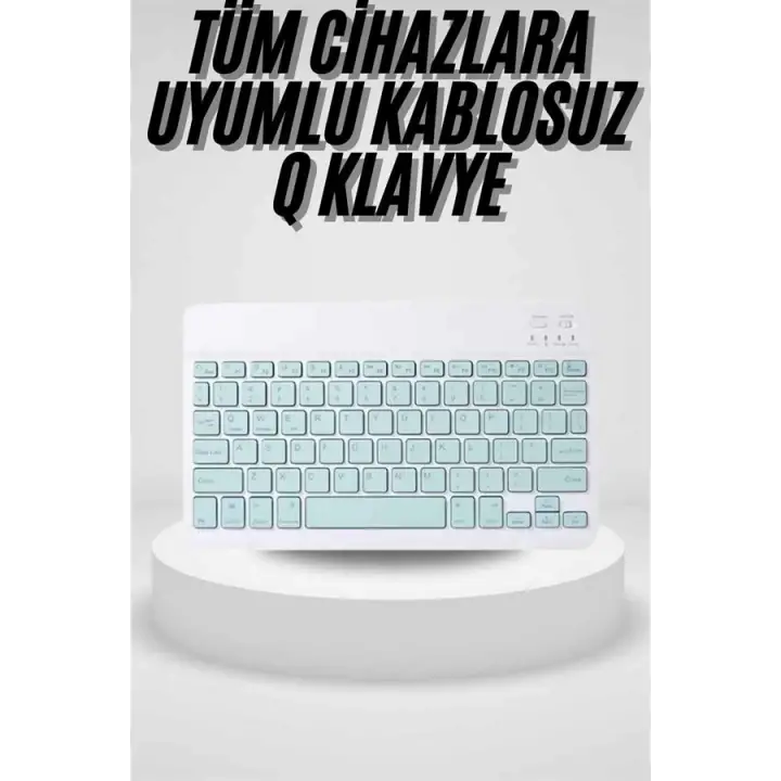 Uyumlu Kablosuz Bluetooth Şarj Edilebilir Mini Q Klavye