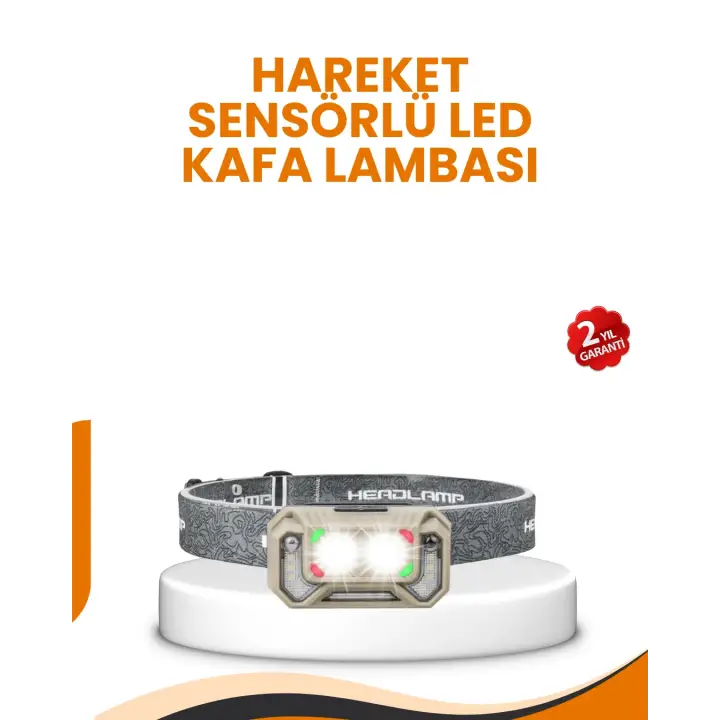 Uzun Menzilli Sensörlü LED Kafa Lambası Kamp ve Yürüyüş