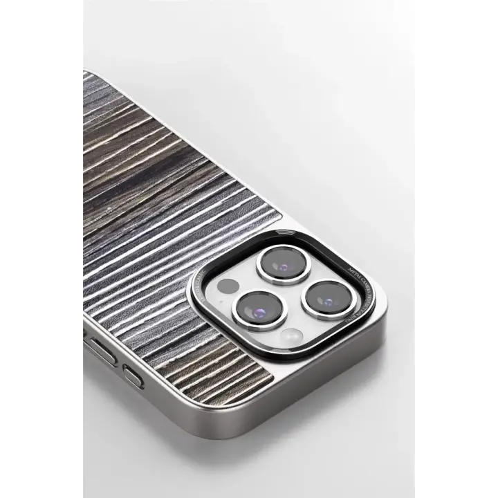 Venco iPhone 14 Pro Wave Kapak - Koyu Kahve