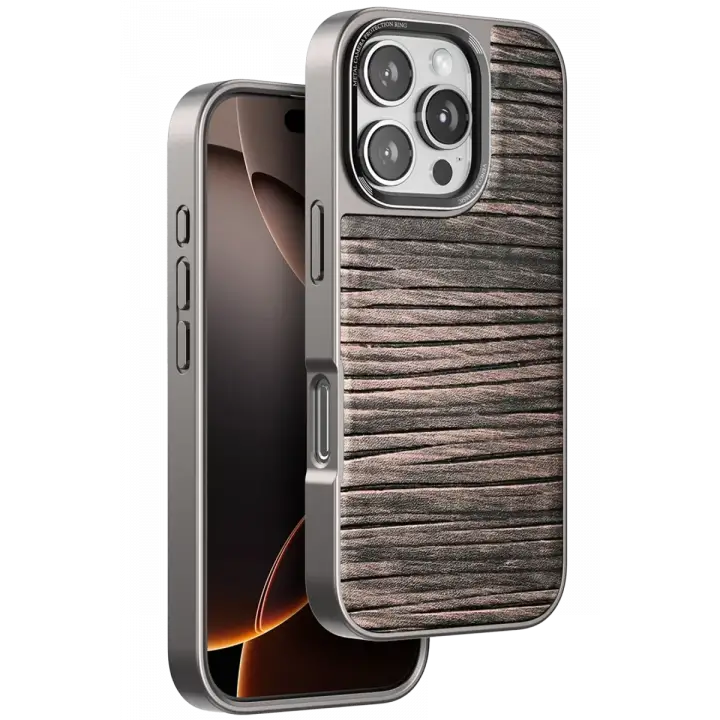 Venco iPhone 16 Pro Wave Kapak - Kahverengi