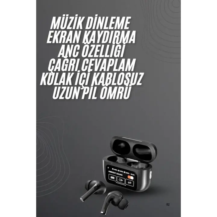 Yeni Nesil Pro Ekranlı Bluetooth Kulaklık 5.0 Bluetooth