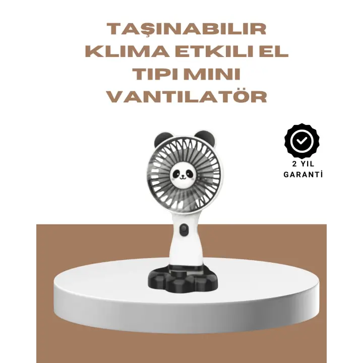 Yüksek Performanslı USB Mini Vantilatör – Panda Desenli