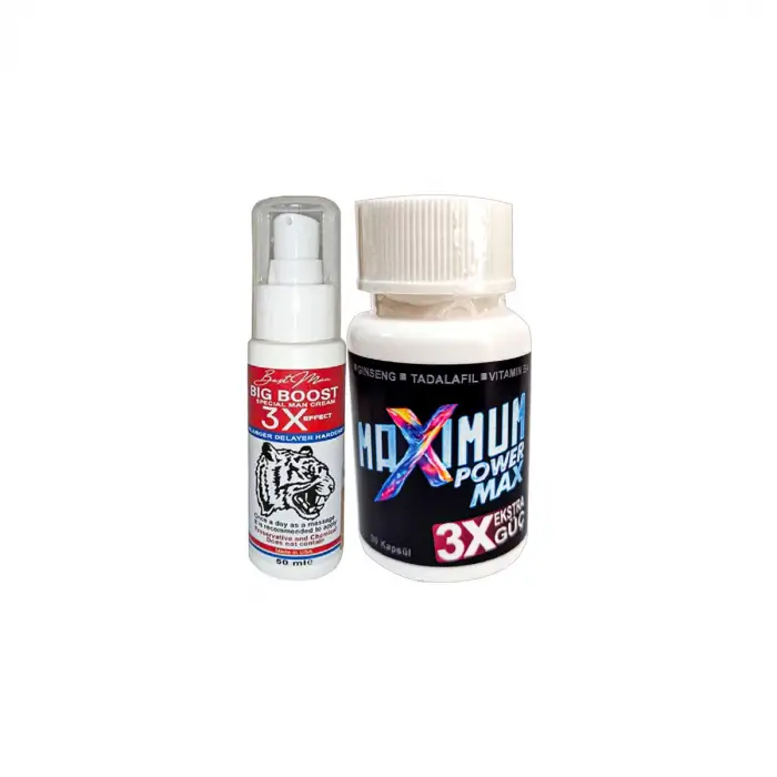 MAXSİZE 50 ML ERKEĞE SERTPENİS KREM + MAXİMUM POWER MAX WHİTE 30LU