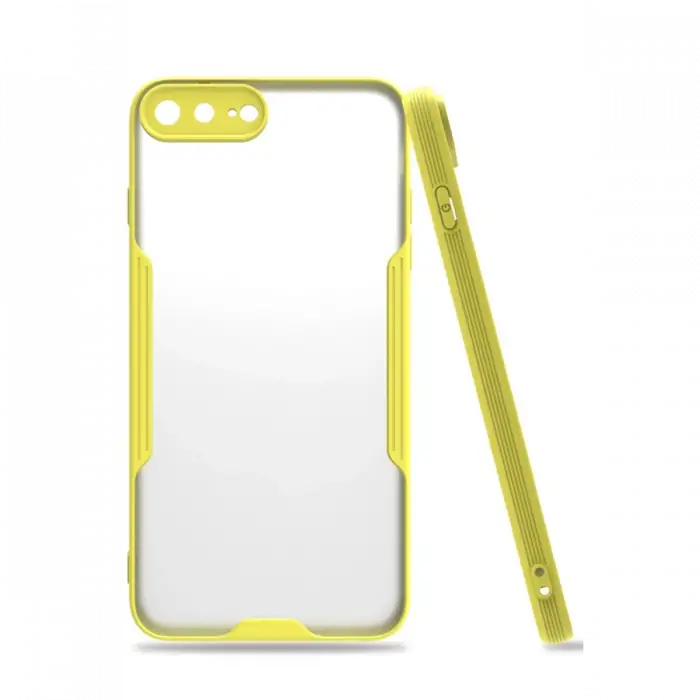 Newface iPhone 7 Plus Kılıf Platin Silikon - Sarı