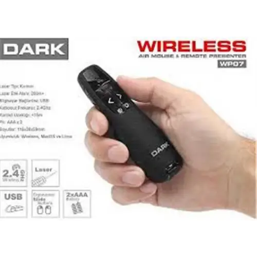 Dark WP07 Kırmızı Lazerli Wireless Presenter Sunum Kumandası