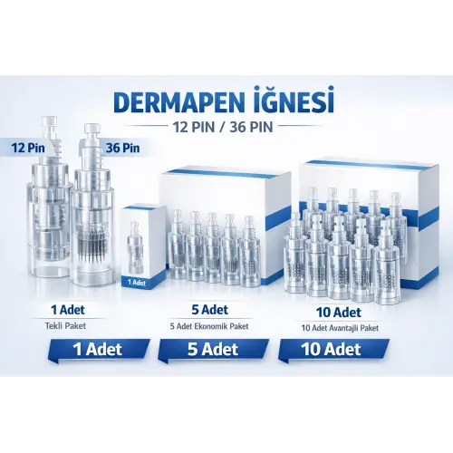 Dermapen İğnesi Kartuş Başlığı – Microneedling Ucu