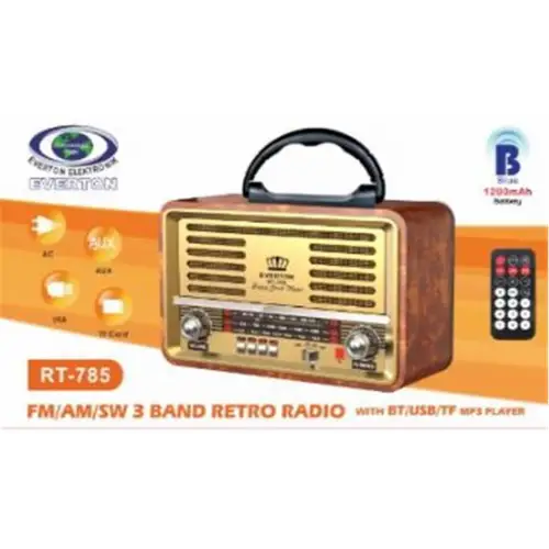 Everton RT-785 Bluetooth Usb-Micro Sd Nostaljik Radyo