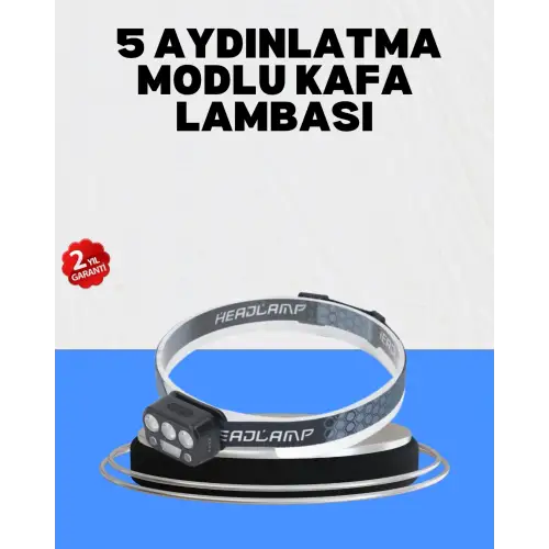 Gece Koşusu İçin LED Kafa Lambası El Sensörlü