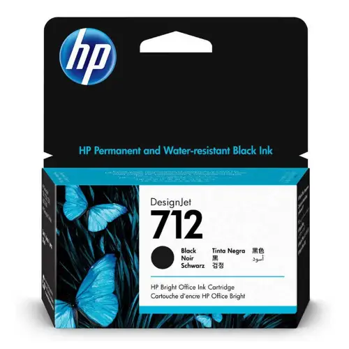 HP 712 Black Siyah 38ML Plotter Kartuşu 3ED70A