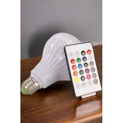Kablosuz Bluetooth Hoparlör Led Lamba
