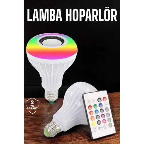 Kablosuz Bluetooth Hoparlör Led Lamba