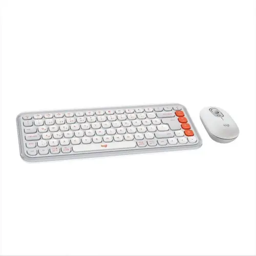 Logitech Pop Icon Combo 920-013076 Beyaz Kablosuz Klavye Mouse Seti