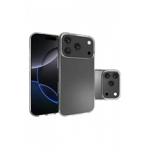 Newface Apple iPhone 17 Pro Max Lüx Şeffaf Silikon - Şeffaf