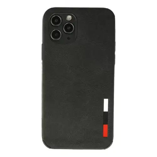 Newface Apple iPhone 11 Pro Kılıf Loop Deri Silikon - Siyah