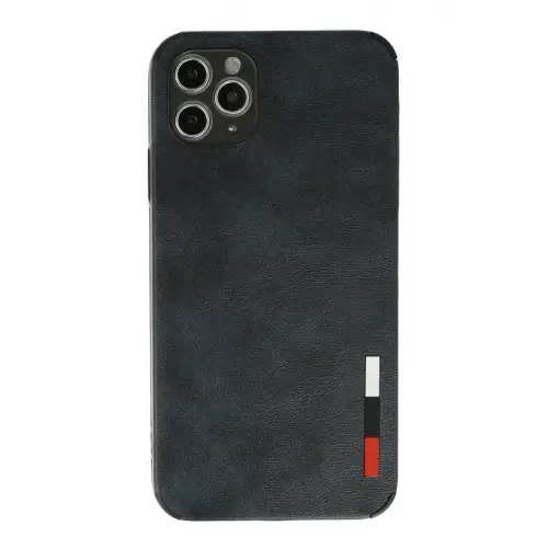 Newface iPhone 11 Pro Max Kılıf Loop Deri Silikon - Lacivert