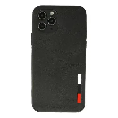 Newface iPhone 11 Pro Max Kılıf Loop Deri Silikon - Siyah