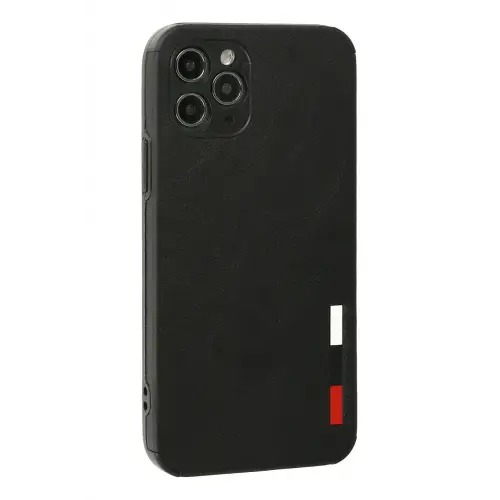 Newface iPhone 11 Pro Max Kılıf Loop Deri Silikon - Siyah