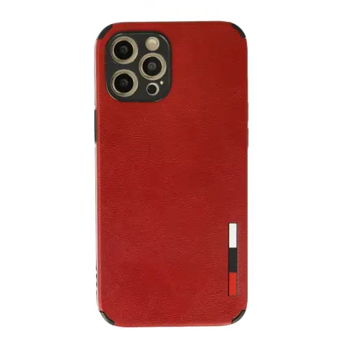 Newface iPhone 12 Pro Kılıf Loop Deri Silikon - Kırmızı