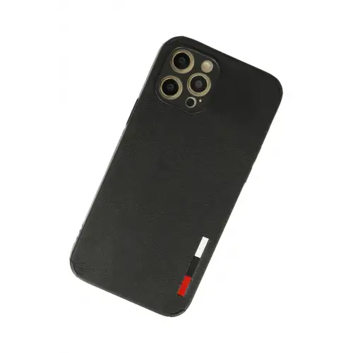 Newface iPhone 12 Pro Kılıf Loop Deri Silikon - Siyah