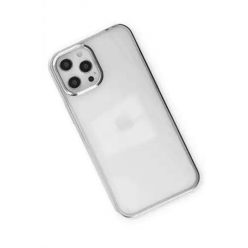 Newface iPhone 12 Pro Max Kılıf Element Silikon - Gümüş