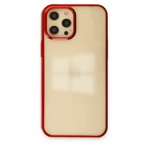 Newface Apple iPhone 12 Pro Max Kılıf Element Silikon - Kırmızı