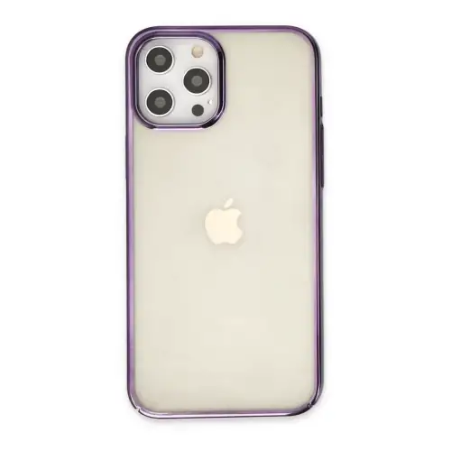 Newface Apple iPhone 12 Pro Max Kılıf Element Silikon - Mor