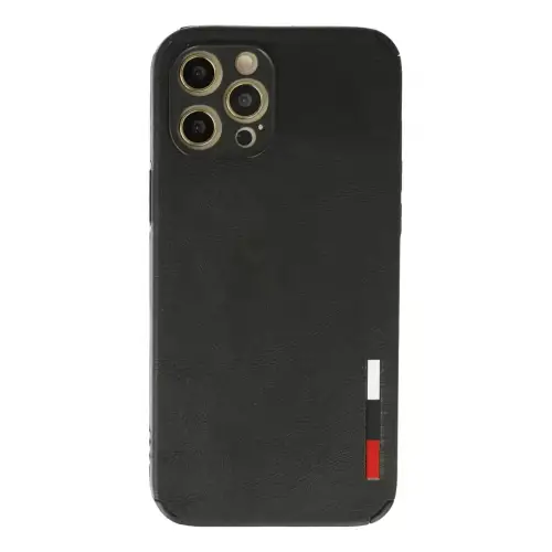 Newface Apple iPhone 12 Pro Max Kılıf Loop Deri Silikon - Siyah