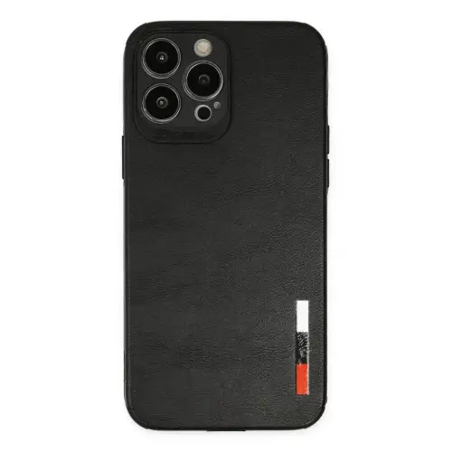 Newface iPhone 13 Pro Kılıf Loop Deri Silikon - Siyah