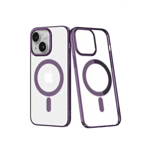 Newface Apple iPhone 14 Plus Kılıf Element Magneticsafe Sert Kapak - Mor