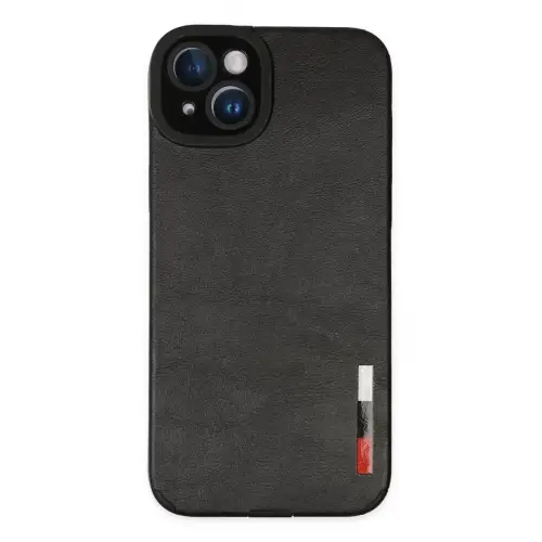 Newface Apple iPhone 14 Plus Kılıf Loop Deri Silikon - Siyah