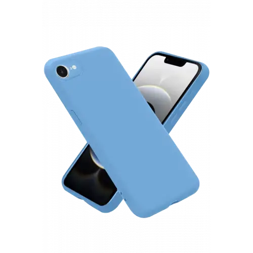 Newface Apple iPhone 16E Kılıf First Silikon - Mavi