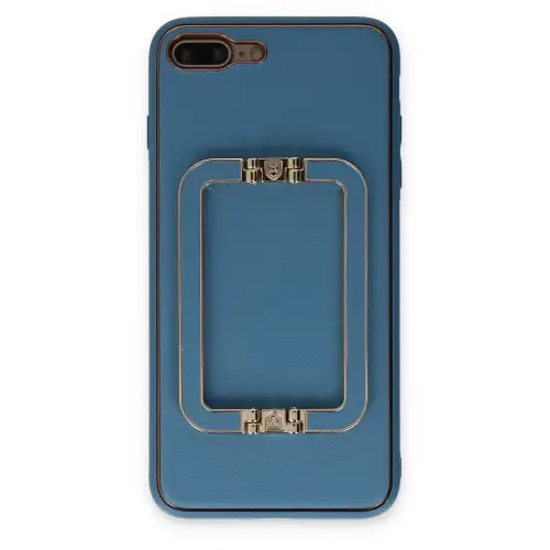 Newface Apple iPhone 7 Plus Kılıf Coco Elit Kapak - Mavi