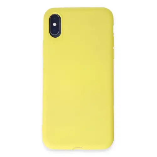 Newface iPhone X Kılıf First Silikon - Sarı