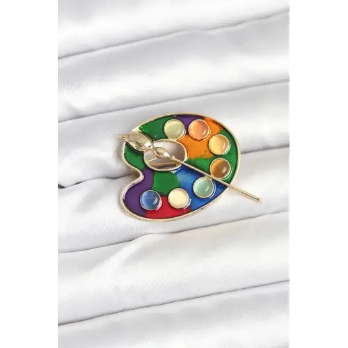 Ressam Paleti Model Broş