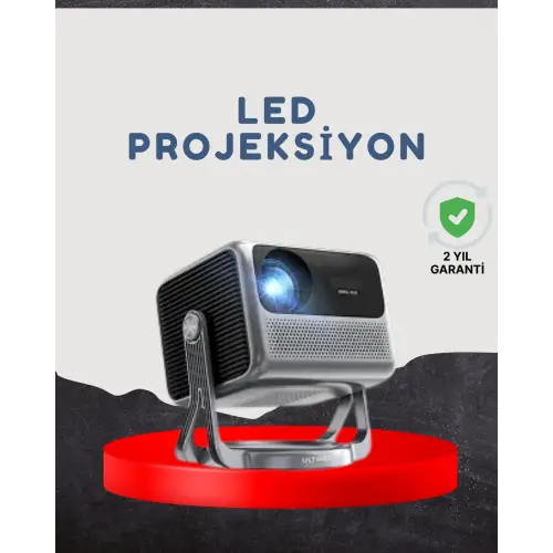 Smart Projector Android TV Dolby Sesli WiFi Bluetooth